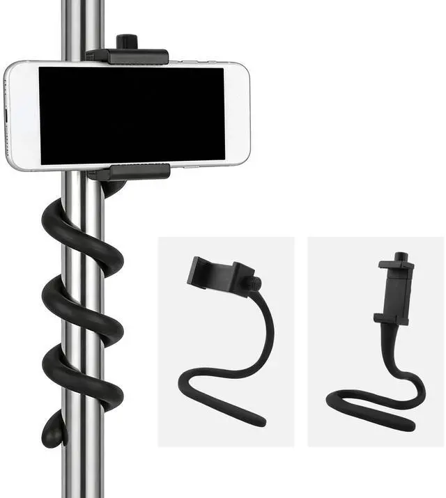Main image of Flexible Phone Holder for Treadmill, Stroller, Spin Bike, Shopping Cart, Desk, Portable Gooseneck 16.9 Long Arm Phone Mount for 4.7-7" Smartphones