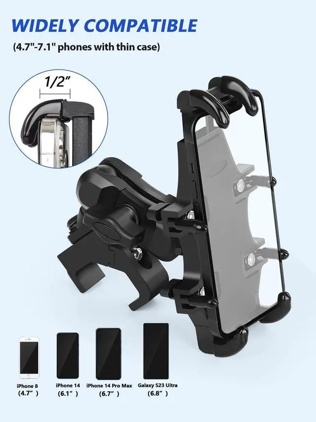 Alt view image 5 of 7 - UTV Phone Mount Compatible with Polaris Ranger General Defender