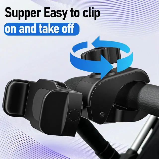 Alt view image 3 of 7 - Phone Holder, Spin Bike, Treadmill, Stroller, Handlebar, Shopping Cart, Golf Cart Compatible with Mag-Safe iPhone 12-17 Series