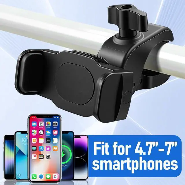 Alt view image 6 of 7 - Phone Holder, Spin Bike, Treadmill, Stroller, Handlebar, Shopping Cart, Golf Cart Compatible with Mag-Safe iPhone 12-17 Series