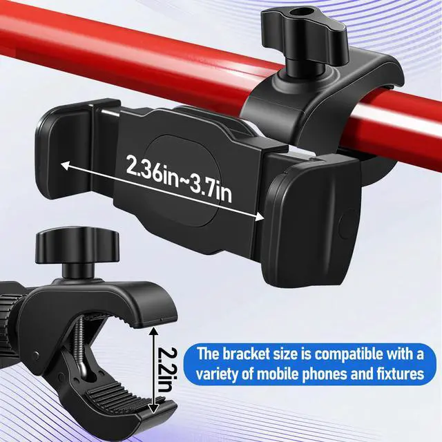 Alt view image 2 of 7 - Phone Holder, Spin Bike, Treadmill, Stroller, Handlebar, Shopping Cart, Golf Cart Compatible with Mag-Safe iPhone 12-17 Series