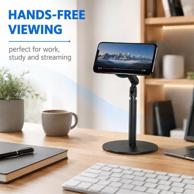 Alt view image 6 of 6 - Magnetic Phone Stand,2 In 1 Adjustable Phone Stand For Desk Magnetic,360 Rotating Magnetic Phone Stand For Desk Aluminum Phone Holder For Magsafe, Compatible Iphone 17 16 15 14 13 12 Pro Max And Ipad
