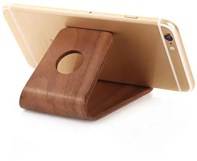 Main image of Wooden Cell Phone Stand, Universal Mobile Phone Holder Stand Non Slip Stable Desktop Phone Stand for iPhone, iPhone13,Samsung Galaxy Smartphones, iPad, Tablets Facetime Holder for Desk