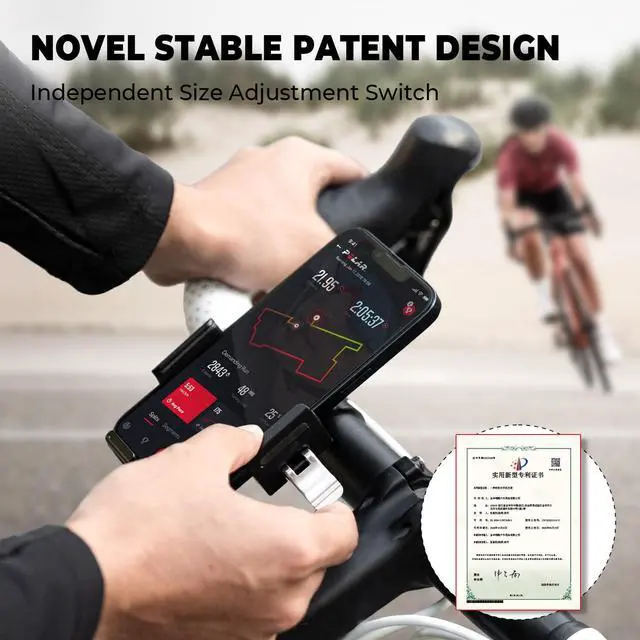 Alt view image 2 of 6 - Bike Phone Holder, Quick Release Aluminum Alloy Bike Phone Mount, 360 Rotatable, Universal Bicycle Mount for 4.5''-7.2'' Phones