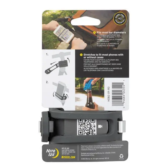 Alt view image 6 of 7 - HandleBand Universal Smartphone Bike Handlebar Mount, Charcoal