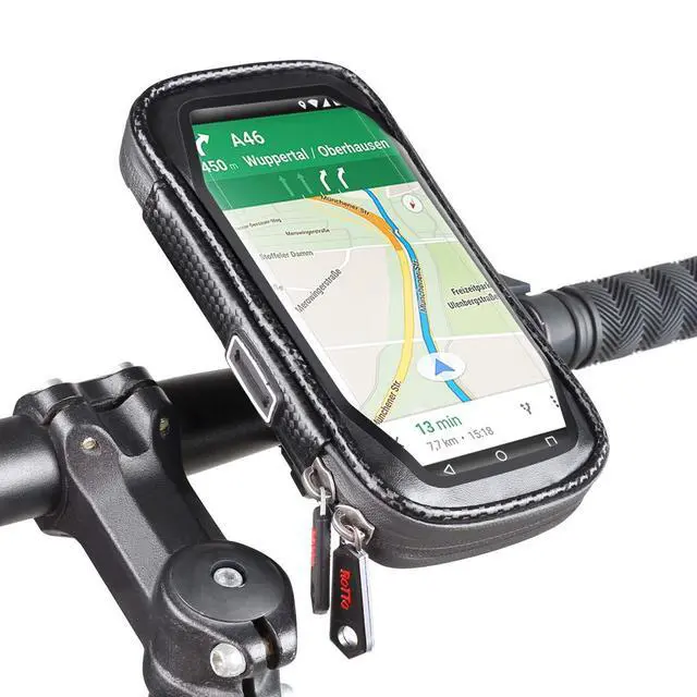 Main image of Bike Phone Mount Bicycle Cell Phone Holder Handlebar Bag Anti-shake Waterproof with 360° Rotation Three Sizes