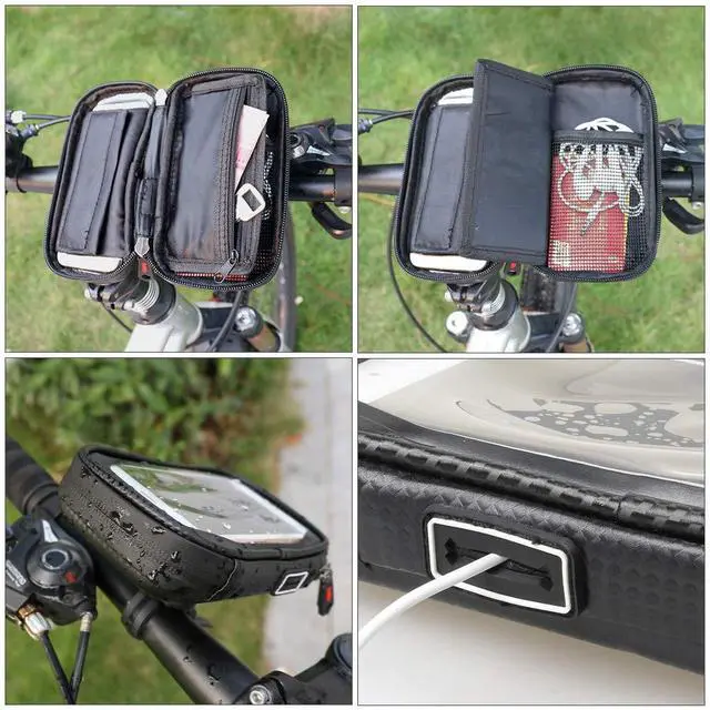 Alt view image 3 of 6 - Bike Phone Mount Bicycle Cell Phone Holder Handlebar Bag Anti-shake Waterproof with 360° Rotation Three Sizes