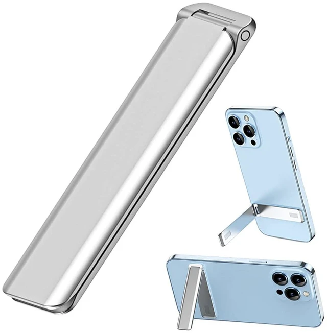 Main image of Aluminum Phone Kickstand, Adjustable Phone Stand for Desk | Cell Phone Kickstand with Adjustable Vertical and Horizontal Viewing Angles.Compatible with Most Smartphones-Silver