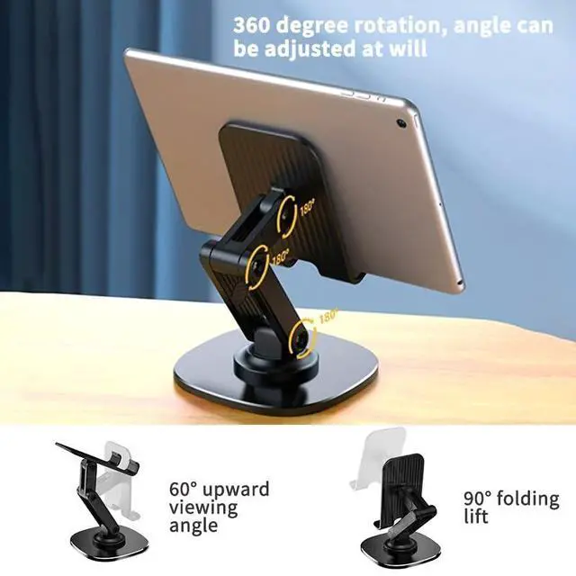 Alt view image 2 of 7 - 2 Pack Adjustable Phone Stand, Black + White