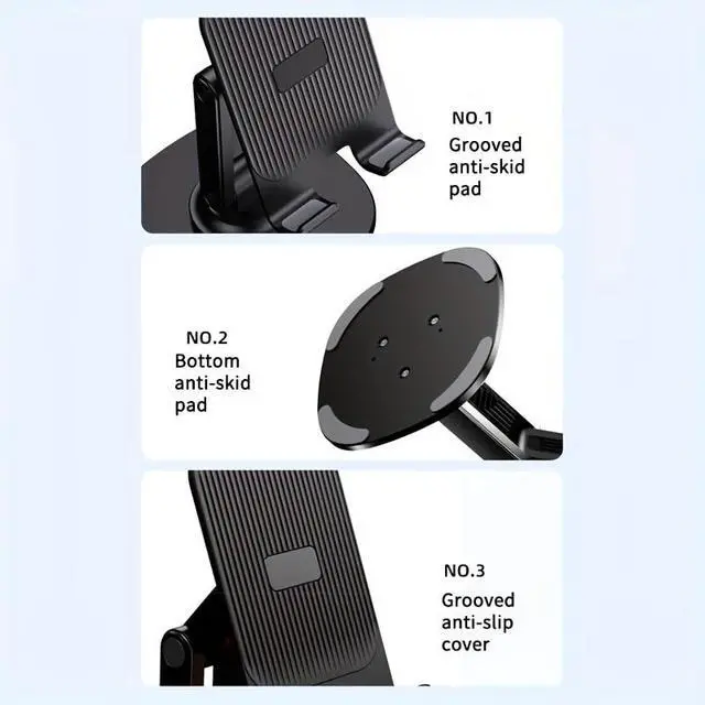 Alt view image 3 of 7 - 2 Pack Adjustable Phone Stand, Black + White