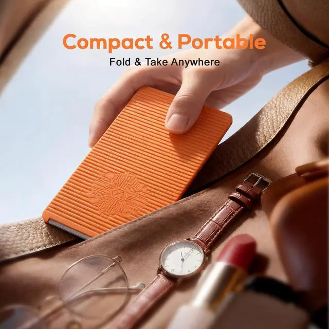Alt view image 6 of 7 - Flexible Silicone Aluminum Phone Stand,2026 New Anti-Slip Fexible Silicone Phone Holder,Folded into Any Shape Phone Holder for Tablet Laptop,Travel, Desk,Bed,Treadmill (Orange 1PCS)