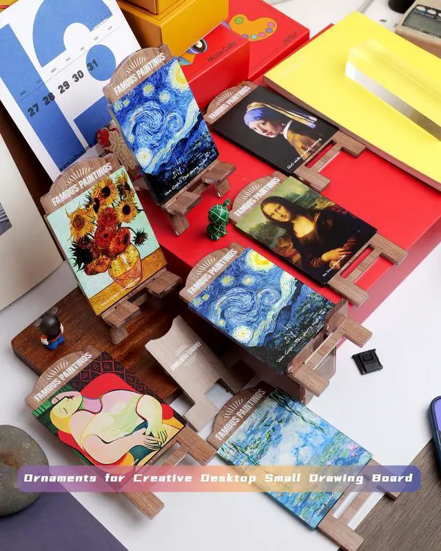 Alt view image 4 of 7 - Van Gogh Sunflowers Acrylic Phone Stand Aesthetic Holder for Desk, Tablets & Phones