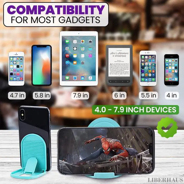 Alt view image 6 of 7 - 12 Pcs Cell Phone Stand for Desk Stable Cell Phone Holder Bulk Pack, Adjustable Design with Silicone Pads, Fits 47.9" Devices Cellphone Stand for Desk with Anti-Slip Base & Secure Positioning