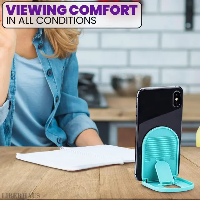 Alt view image 7 of 7 - 12 Pcs Cell Phone Stand for Desk Stable Cell Phone Holder Bulk Pack, Adjustable Design with Silicone Pads, Fits 47.9" Devices Cellphone Stand for Desk with Anti-Slip Base & Secure Positioning