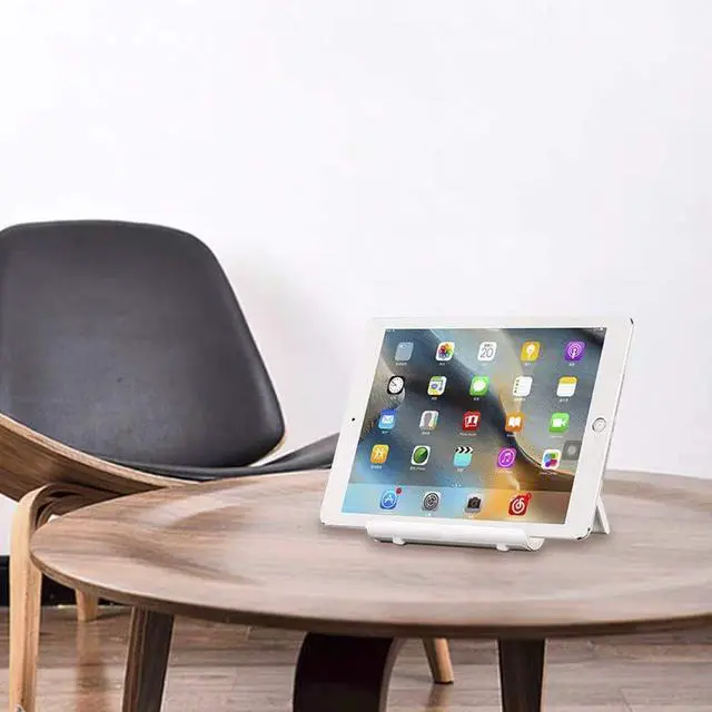 Alt view image 7 of 7 - Foldable Desk Cell Phone Stand Adjustable iPhone iPad Holder Stand,Compatible for iPhone 14Pro 14Plus 13 12Pro Max 11 SE XS XR 8 7 6,Switch,iPad,Samsung,Kindle-White
