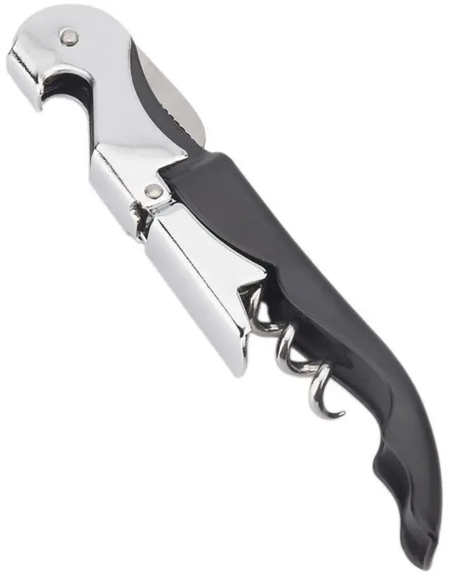 Main image of Waiter Corkscrew Professional Wine Opener with Foil Cutter,Manual Wine Bottle Opener for Servers, Bartenders and Waiter (1, Black)