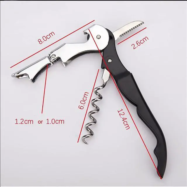 Alt view image 4 of 7 - Waiter Corkscrew Professional Wine Opener with Foil Cutter,Manual Wine Bottle Opener for Servers, Bartenders and Waiter (1, Black)