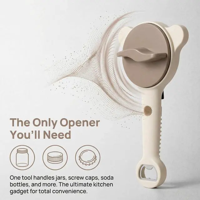 Alt view image 5 of 7 - 4 in 1 Adjustable Jar Opener Multi-Purpose Bottle Openers for Seniors & Weak Hands Lid Gripper With Non-Slip Teeth Vial Decapper Suitable for Beer Salad Dressing Kitchen Helper