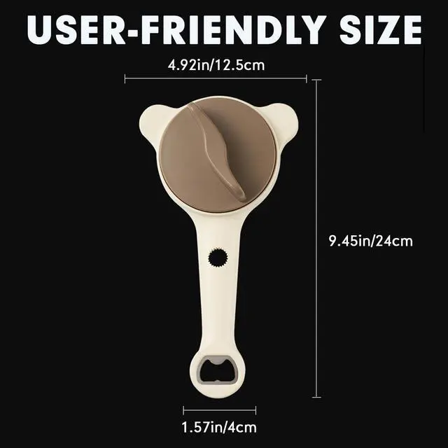 Alt view image 7 of 7 - 4 in 1 Adjustable Jar Opener Multi-Purpose Bottle Openers for Seniors & Weak Hands Lid Gripper With Non-Slip Teeth Vial Decapper Suitable for Beer Salad Dressing Kitchen Helper