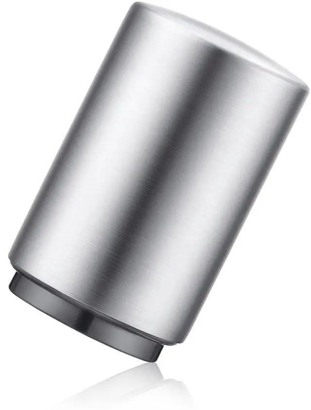 Main image of Premium Beer Bottle Opener (Silver), 1 PC Stainless Steel Automatic Push Down No Damage Quick to Open Small Portable Bottle Cap Openers for Home Bars Picnic Camping Hiking