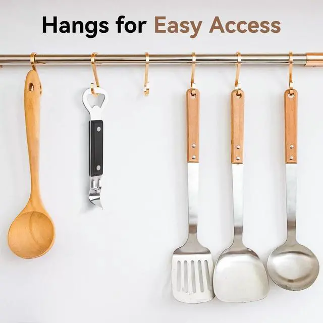Alt view image 2 of 6 - 2-in-1 Can Punch Opener & Bottle Opener, Can Opener, Stainless Steel, Non-Slip Handle, Compact 6.1", For Traditional Cans (No Pull-Tab) & Pry-Off Bottle Caps