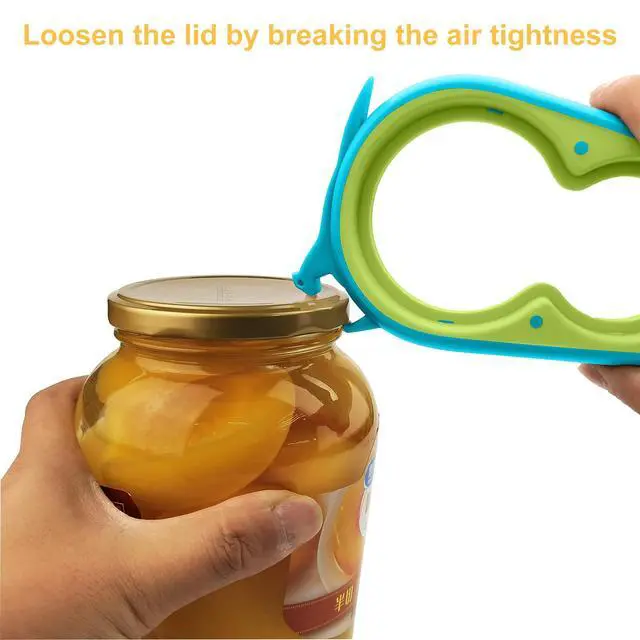 Alt view image 4 of 6 - Jar Opener Bottle Opener and Can Opener for Weak hands, Seniors with Arthritis and Anyone with Low Strength, Mutil Jar Opener Get Lids Off Easily (Blue)