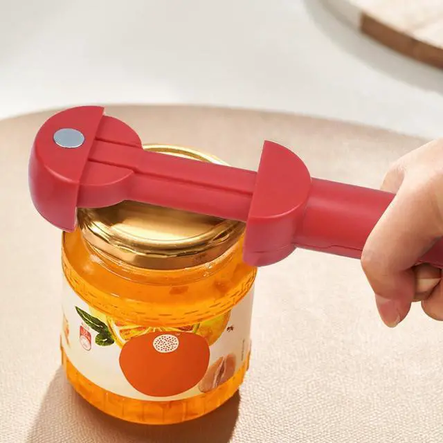 Alt view image 2 of 6 - Bottle Opener Jar Opener for Weak Hands, Arthritic Hands, Seniors,Low Strength and Children with Beer Opener Red