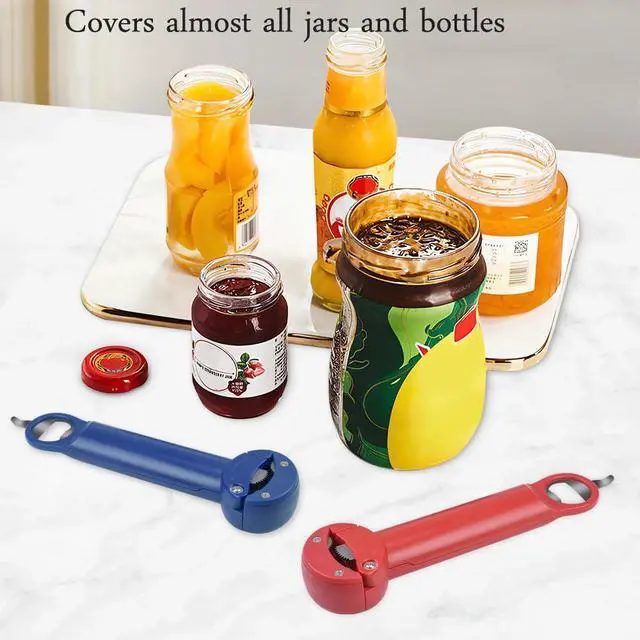 Alt view image 4 of 6 - Bottle Opener Jar Opener for Weak Hands, Arthritic Hands, Seniors,Low Strength and Children with Beer Opener Red