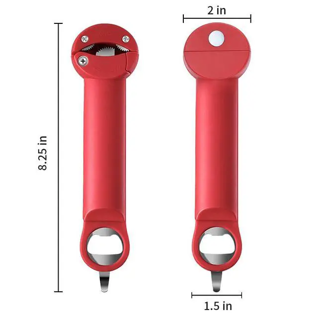 Alt view image 5 of 6 - Bottle Opener Jar Opener for Weak Hands, Arthritic Hands, Seniors,Low Strength and Children with Beer Opener Red