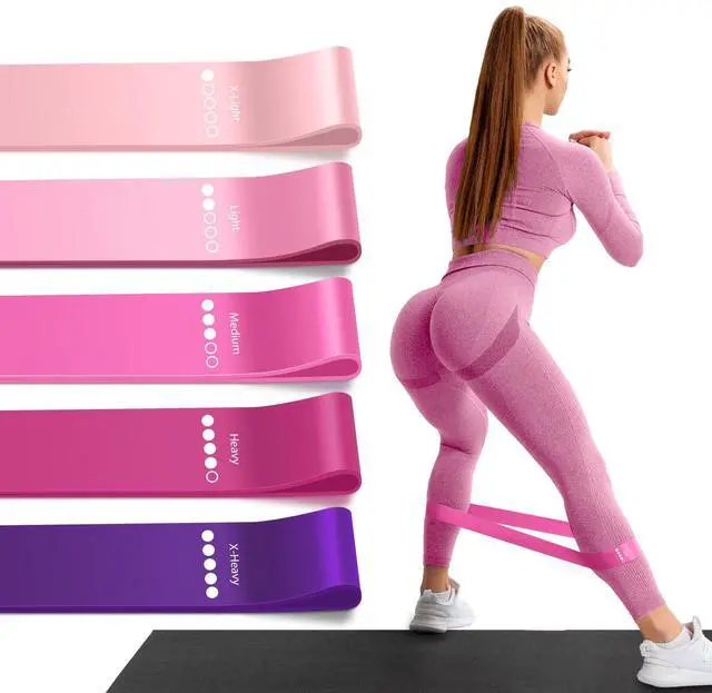 Main image of Resistance Bands for Working Out, 5 Levels Resistance Exercise Bands with Woven Bag, Bands for Working Out Women Men, Yoga, Pilates, Rehabilitation Training