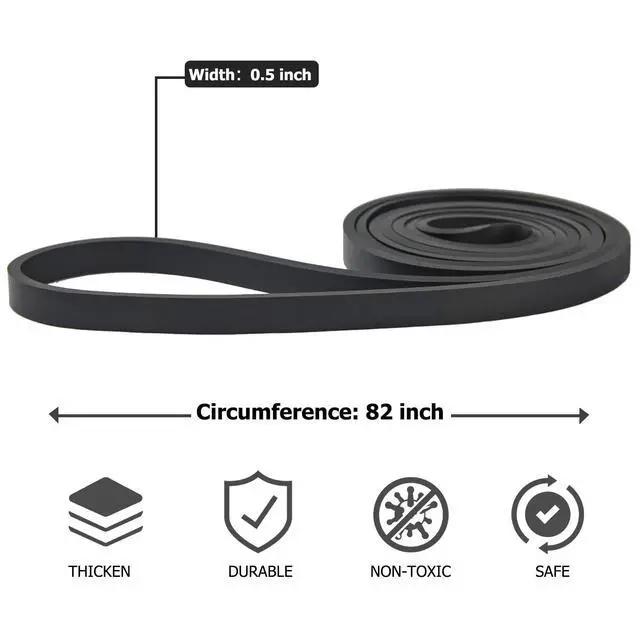 Alt view image 2 of 6 - Pull Up Bands, Resistance Bands, Pull Up Assistance Band Exercise Bands for Men & Women Working Out, Body Stretching, Physical Therapy, Muscle Training - Black