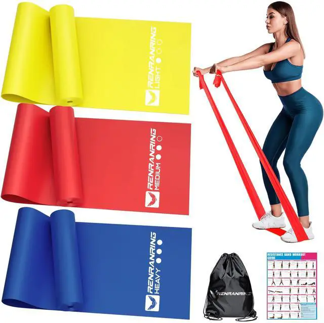 Main image of Bands for Working Out, Exercise Bands for Physical Therapy, Stretch, Recovery, Pilates, Rehab, Strength Training and Yoga Starter Set