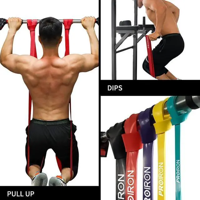 Alt view image 3 of 7 - Resistance Bands Pull Up Assistance Bands Comfortable Anti-Slip Exercise Bands for Pull up Dip Squat Gym Workout Physical Therapy Stretch Bands for Men & Women - Length 82inch208cm