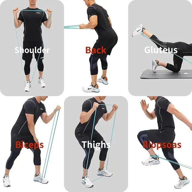 Alt view image 4 of 7 - Resistance Bands Pull Up Assistance Bands Comfortable Anti-Slip Exercise Bands for Pull up Dip Squat Gym Workout Physical Therapy Stretch Bands for Men & Women - Length 82inch208cm