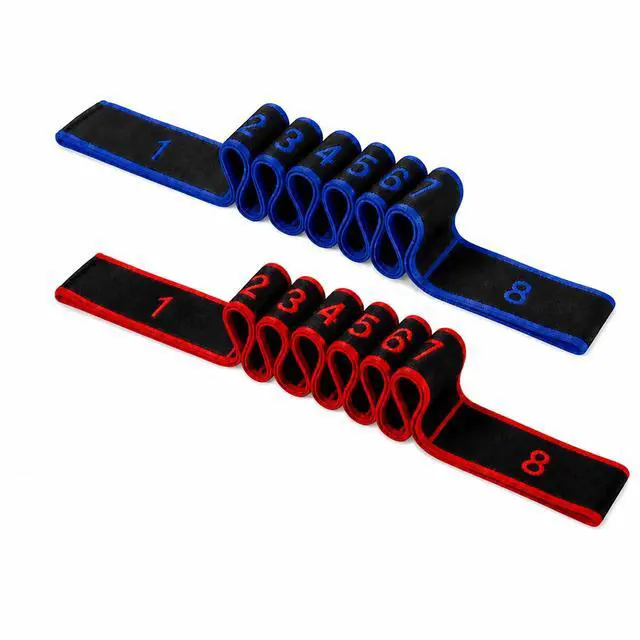 Alt view image 3 of 7 - 8-Section Resistance Bands with Handles Latex-Free Portable Exercise Bands for Yoga, Pilates, Stretching & Full-Body Strength Training, Fitness Bands for Men & Women