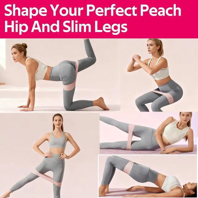Alt view image 5 of 6 - Silicone Booty Bands for Legs and Glute, Non Slip Extra Wide Thick Resistance Loop Bands, Mini Exercise Bands Set of 3, Workout Bands for Hip, Thigh, Pilates, Squat, Gym, Fitness for Women and Men