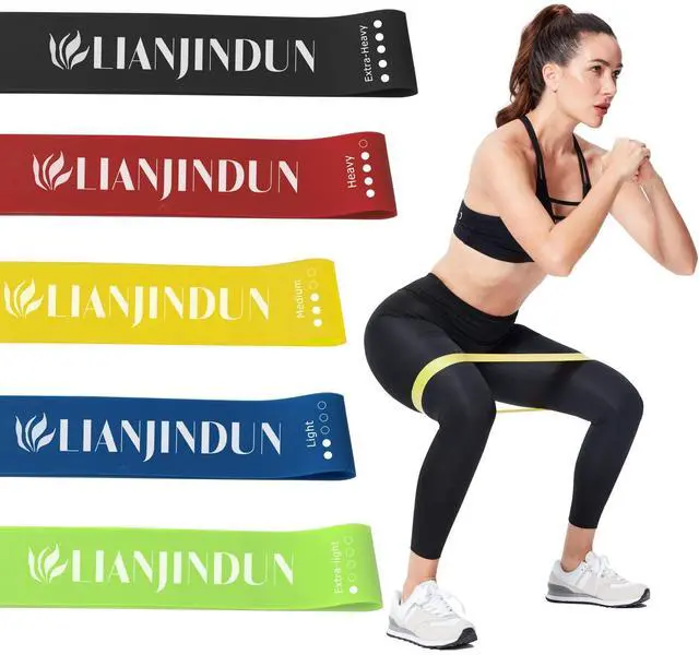 Main image of 5 Set of Resistance Bands for Working Out for Women & Men, Elastic Band for Home Gym Exercise Workout, Stretch Bands, Loop Exercise Bands for Fitness, Strength, Physical Therapy, Yoga, Pilates