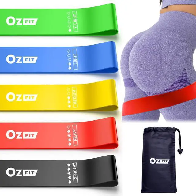 Main image of Resistance Loop Exercise Bands for Working Out, Women & Men Exercise with Instruction Guide and Carry Bag, for Whole-Body Fitness, Stretching, Physical Therapy, Strength Training