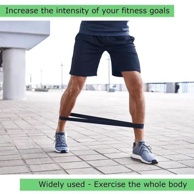 Alt view image 5 of 7 - Resistance Loop Exercise Bands for Working Out, Women & Men Exercise with Instruction Guide and Carry Bag, for Whole-Body Fitness, Stretching, Physical Therapy, Strength Training