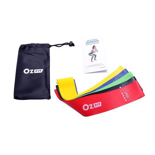 Alt view image 7 of 7 - Resistance Loop Exercise Bands for Working Out, Women & Men Exercise with Instruction Guide and Carry Bag, for Whole-Body Fitness, Stretching, Physical Therapy, Strength Training