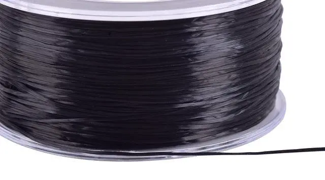 Alt view image 4 of 7 - 0.8mm White&Black Spandex Elastic String with Dispenser, Soft Stretch Beading Cord, 90 Yards for Bracelets, Necklaces & Jewelry Making