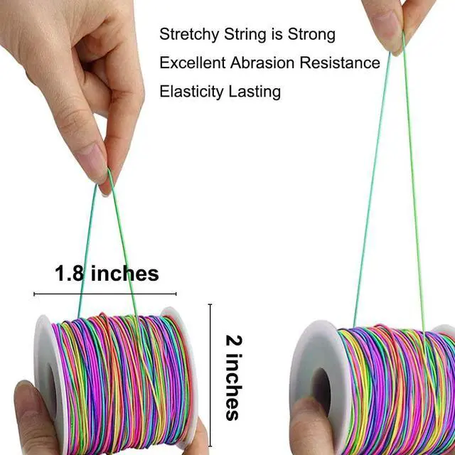 Alt view image 4 of 7 - 1mm Stretchy Bracelet String, Sturdy Rainbow Elastic String Elastic Cord for Jewelry Making, Necklaces, Beading and Crafts