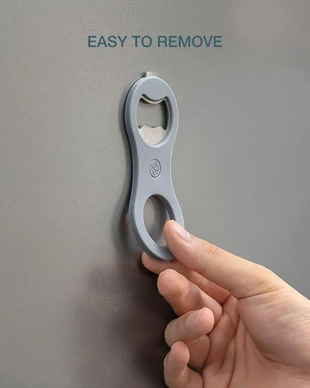 Alt view image 6 of 7 - 2 in 1 Magnetic Beer Bottle Opener for Refrigerator and RV with Cap Catcher, Soft Touch Silicone Surface Protect Fridge, Pop Can Soda Can Opener for Long Nails, Ideal Gift