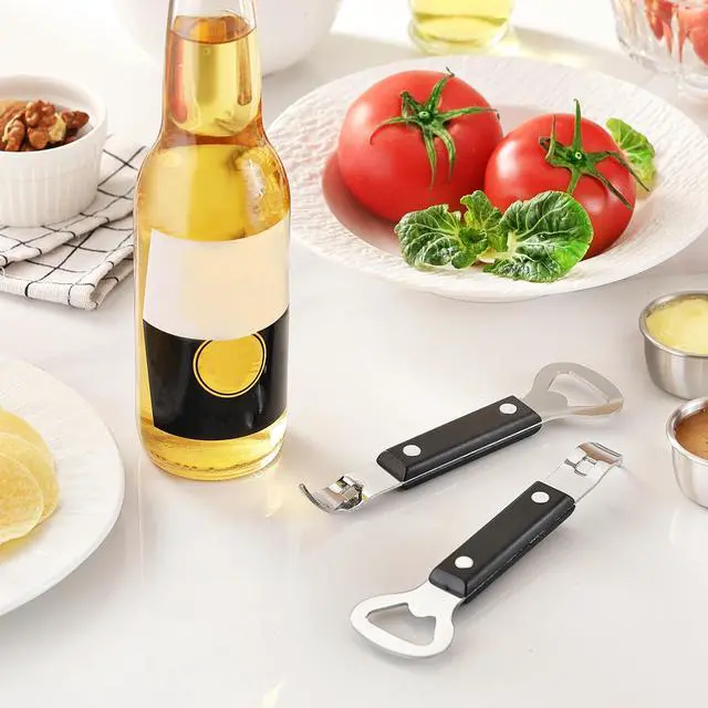 Alt view image 7 of 7 - 2PCS Bottle Opener, Stainless Steel Manual Can Punch Bottle Cap Beer Bottle Openers, Dishwasher Safe