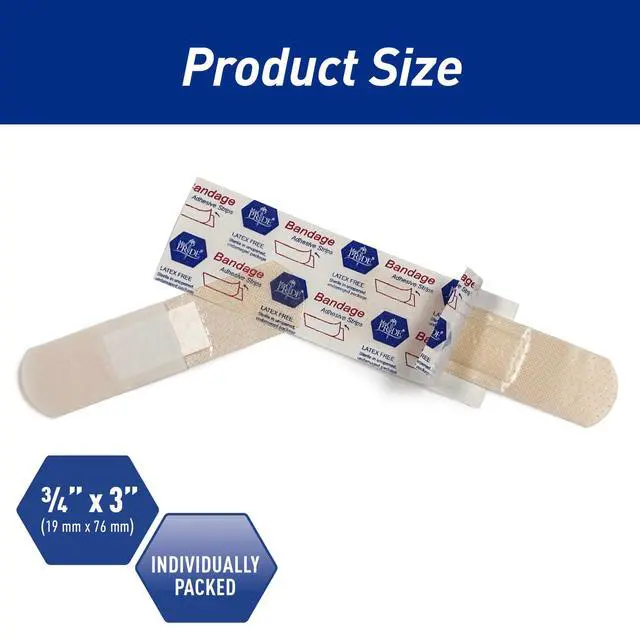 Alt view image 2 of 6 - Sheer Bandages,Latex-Free,Hypoallergenic,Sterile,3/4x3 in,100-Ct