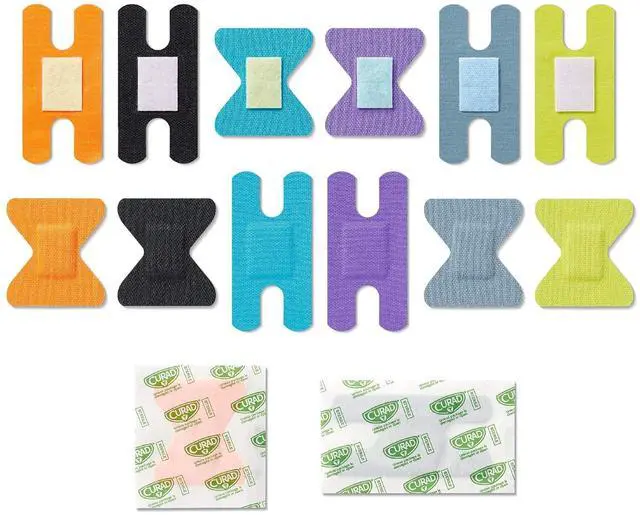 Alt view image 7 of 7 - Performance Series Fingertip and Knuckle Antibacterial Bandages, Extreme Hold Adhesive Technology, Fabric Bandages, 20 Count