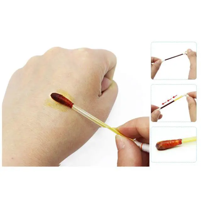 Alt view image 3 of 5 - 150 Individually Wrapped - lodine Cotton Swabs Solution Filled First Aid Swabsticks Wound Care, Piercing, Cleaning, Travel & Home Use