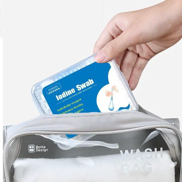 Alt view image 5 of 5 - 150 Individually Wrapped - lodine Cotton Swabs Solution Filled First Aid Swabsticks Wound Care, Piercing, Cleaning, Travel & Home Use