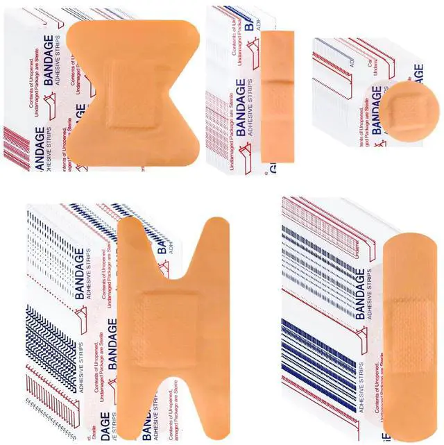 Main image of 200 PCS Adhesive Small Bandaids Variety Pack Bandaids Various Sizes Bulk PE Waterproof Flexible Adhesive Bandages for First Aid and Wound Care