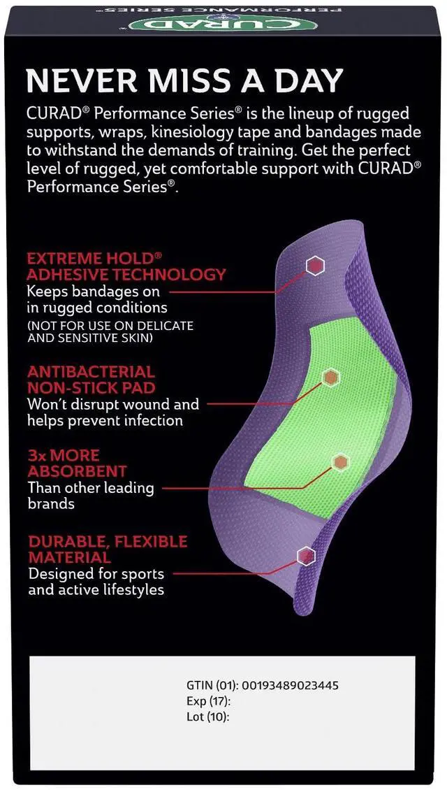 Alt view image 2 of 7 - Performance Series® Extra Large Antibacterial Bandages, Box of 10